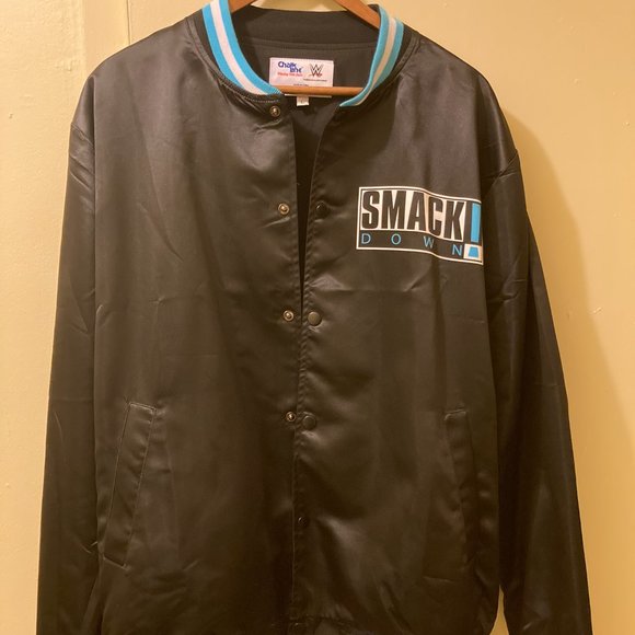 WWE SMACKDOWN SATIN JACKET BY CHALKLINE - Picture 2 of 7